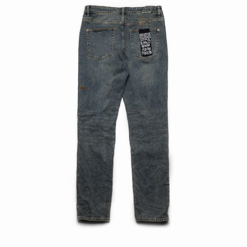 QuickDryTech FoldableDesign Ksubi Chitch Stage Dive Caged Denim Pant - Indigo