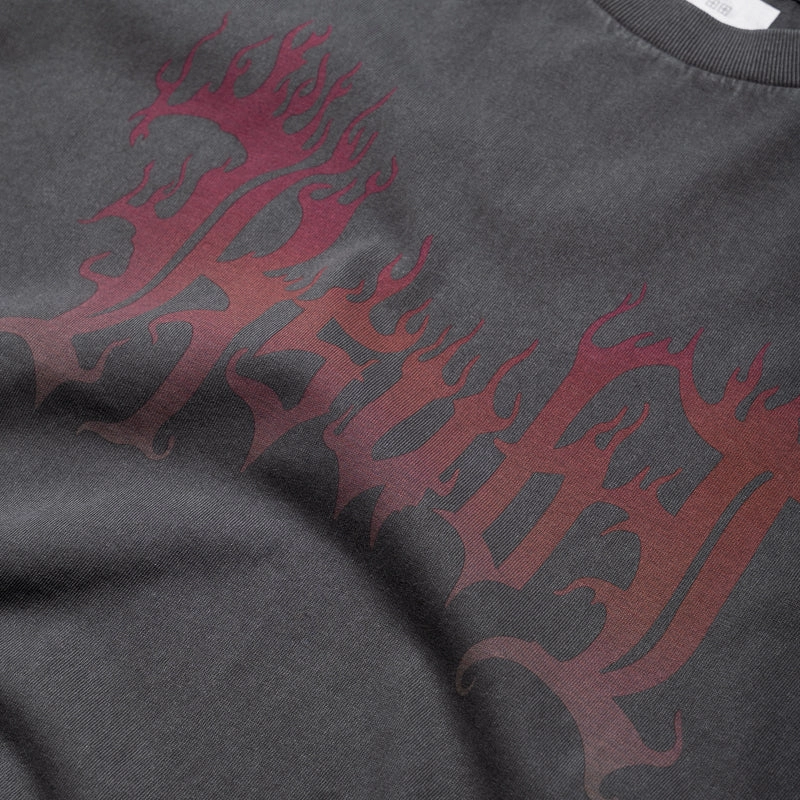 ShapeRetentionCloth Art Core Ksubi Fuego Layered L/S Tee - Faded Black