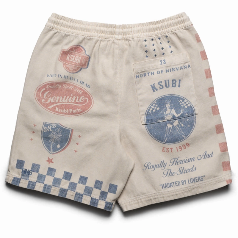 Relaxed Wear Ksubi Pit Lane Life Short Printed - Tan