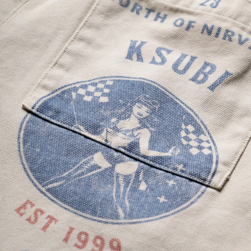 CompactWeave WrinkleFreeFabric Ksubi Pit Lane Life Short Printed - Tan