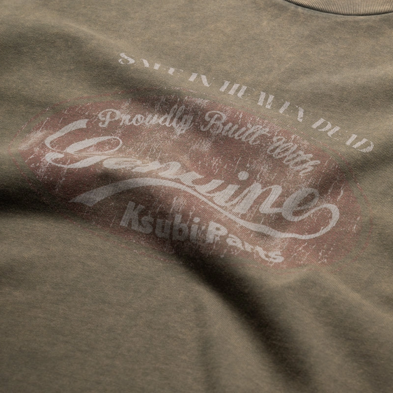 Ksubi Spare Ekcess Tee - Militant Green Stone Glow