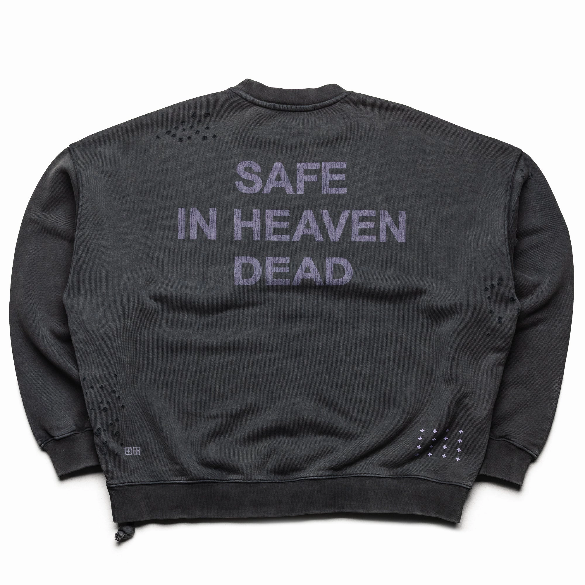 Ksubi Spirit Ekcess Crewneck - Washed Black NonChafingEdges Easy Cool