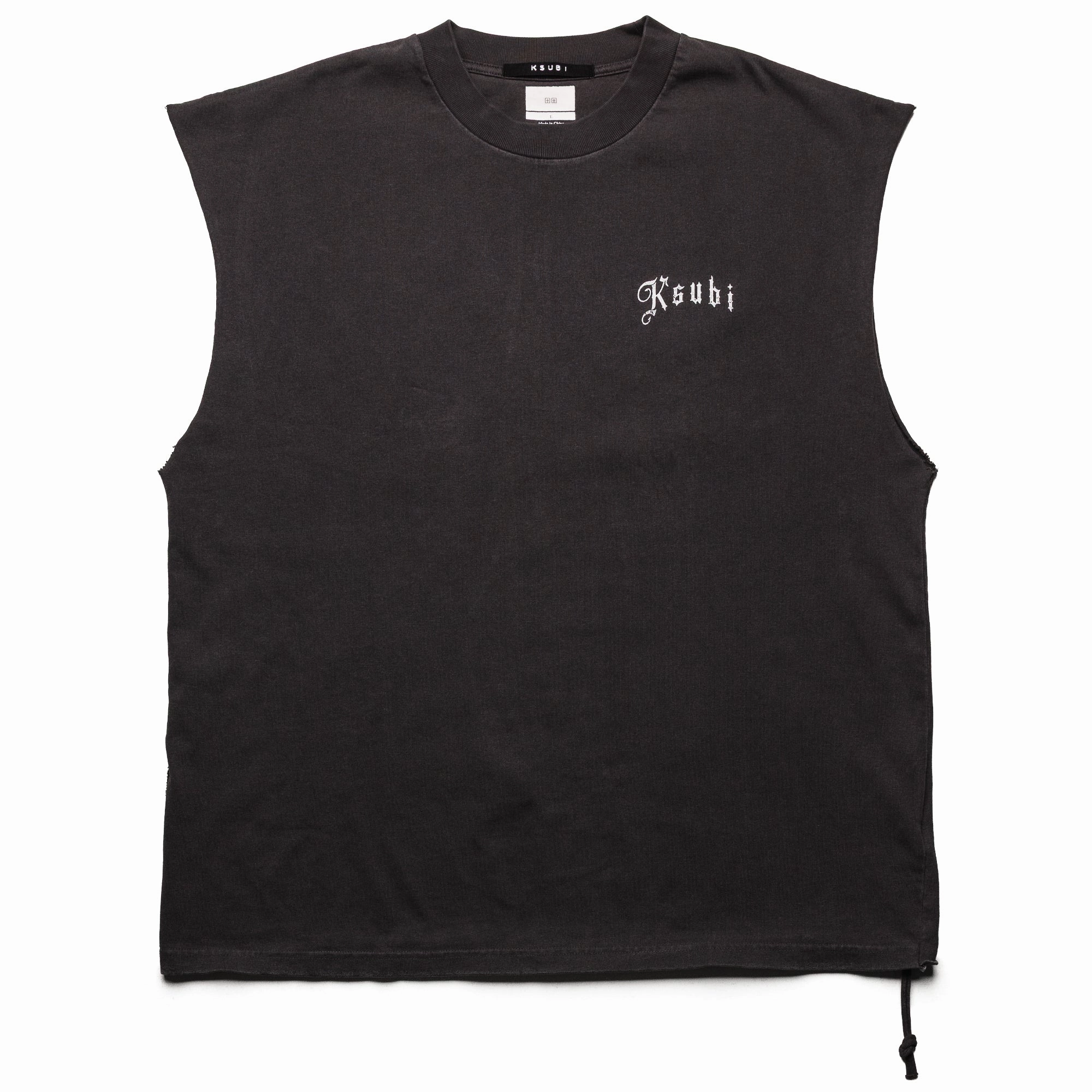 Ksubi Truckstop Eckess Cutoff - Faded Black Comfortable Outerwear Clean Cut