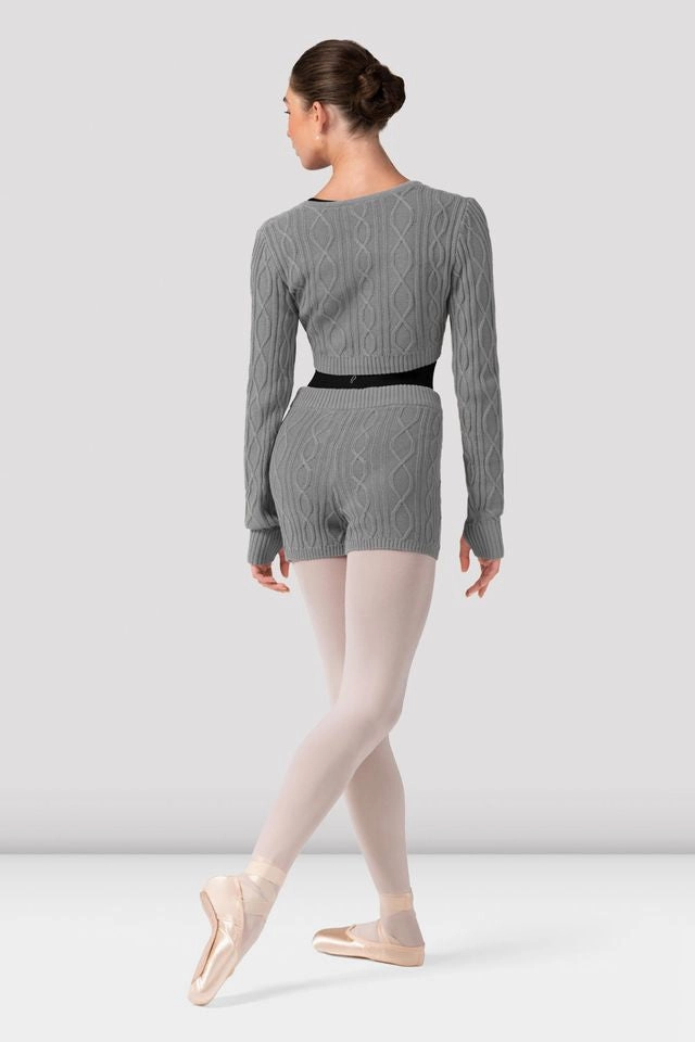 Casual Fit Polka dot patterns Ladies Atiyah Long Sleeve Wrap Top