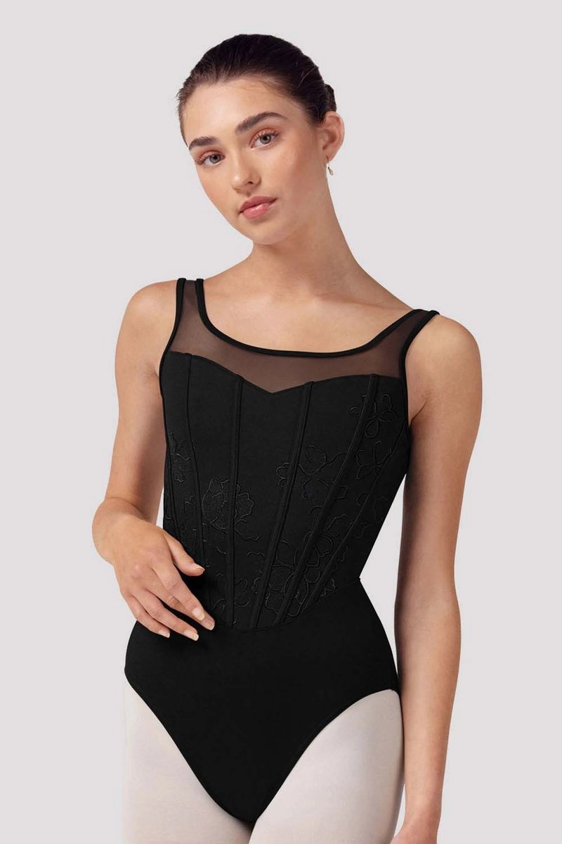 Ladies Isabella Floral Scoop Back Leotard Outdoor Fit