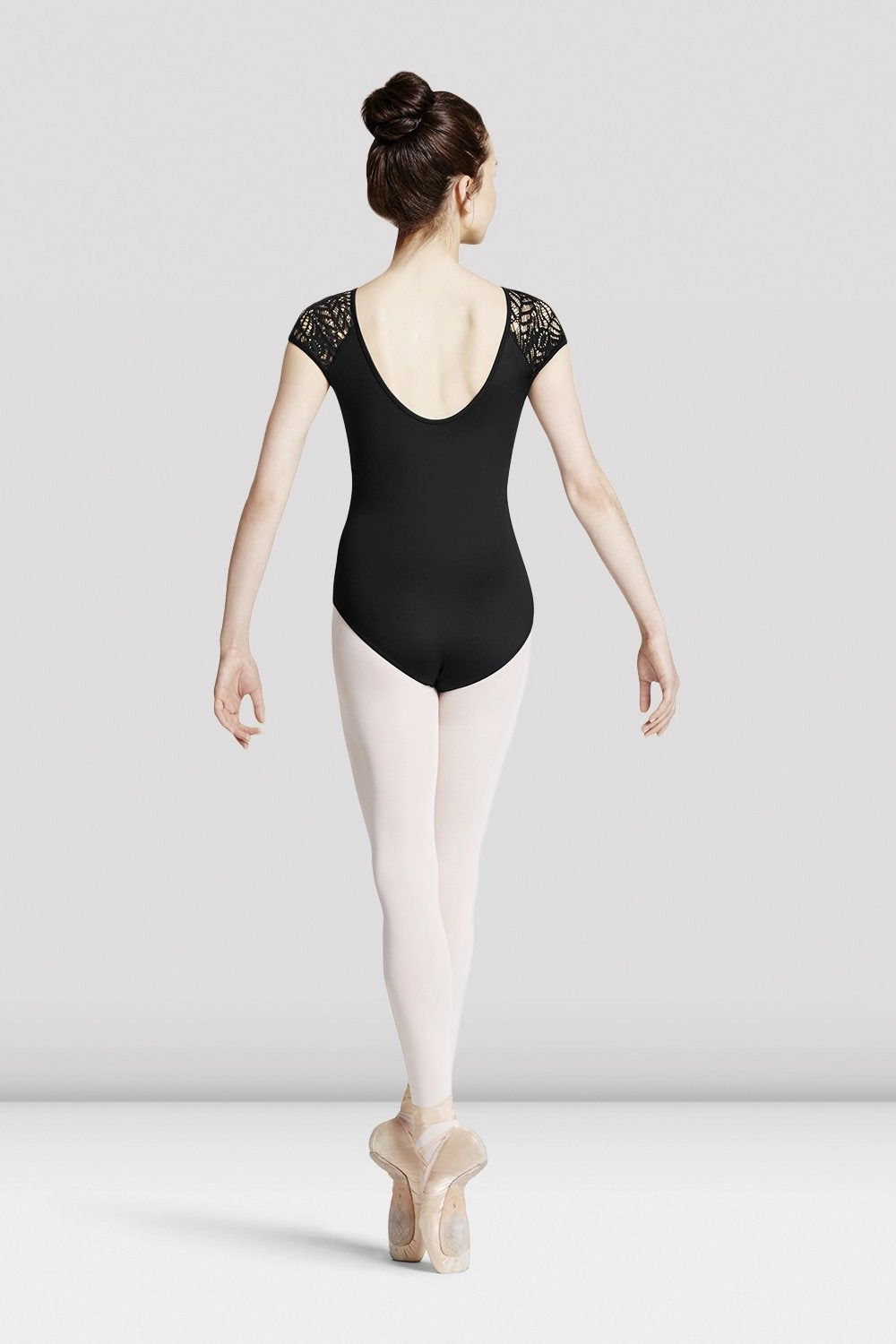 Ladies Mirella Lace Shoulder Leotard ZeroDistraction Waistline