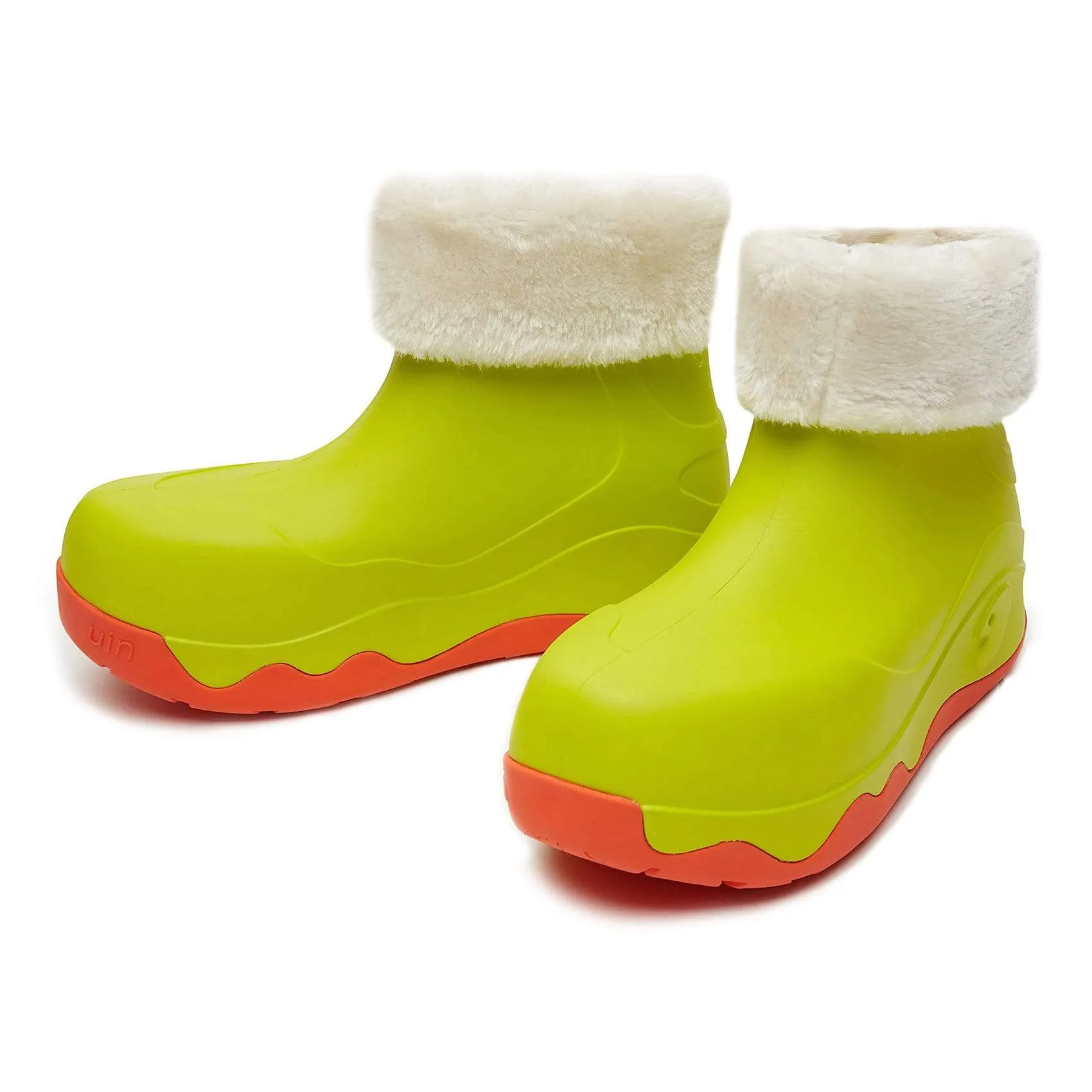 Light Lime Navarra Boots with Napped Linings Women Eco Material Rainy Days High Traction Stylish Explorer