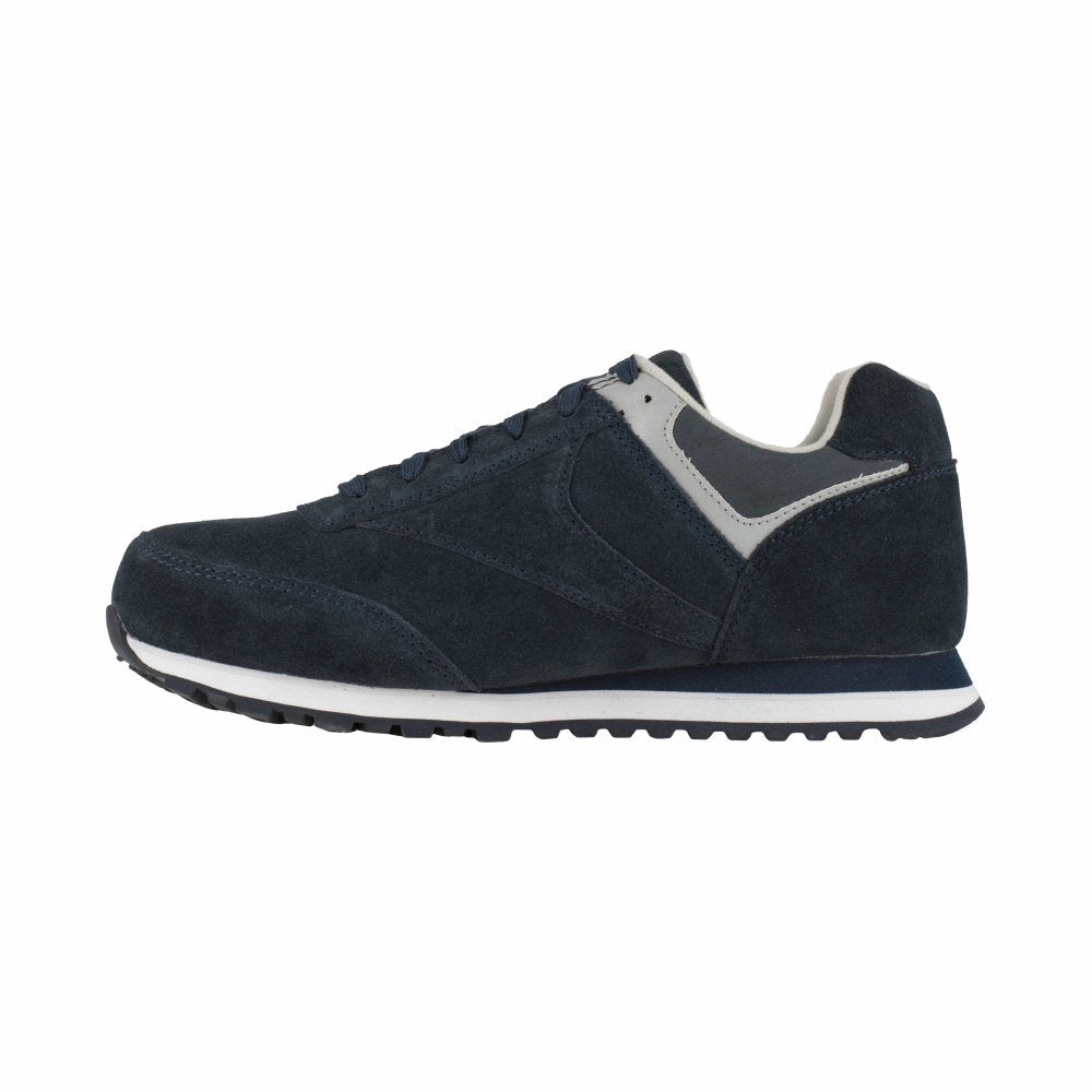 Reebok Men's Leelap Retro Jogger Work Shoe Steel Toe Rb1975 In Navy Blue Multi Directional Lugs textile upper running shoes