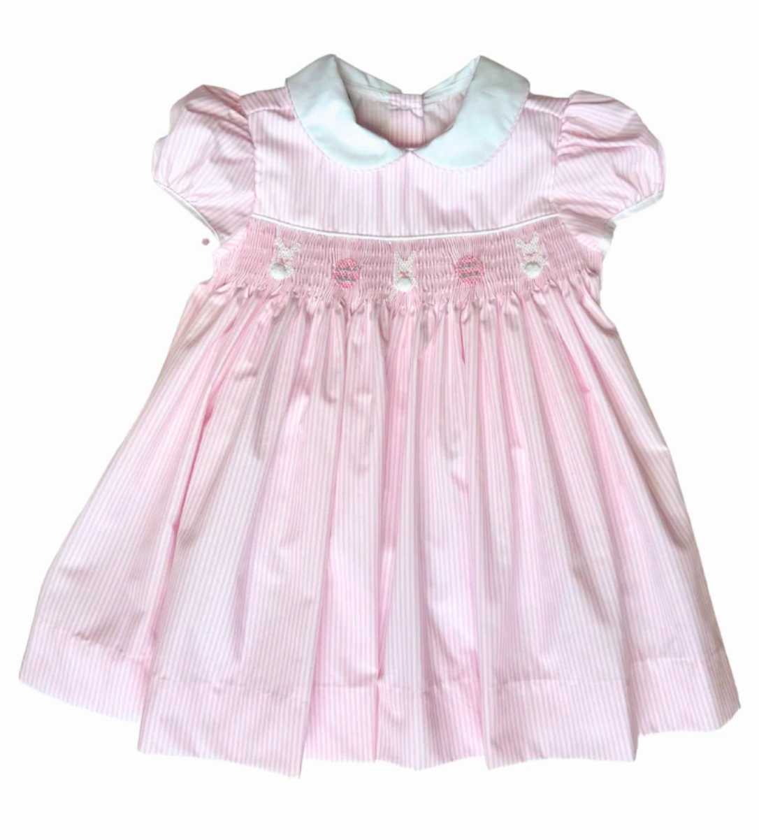 Trendy Boots SweatWickingLining Light Pink Smocked Bunny Dress