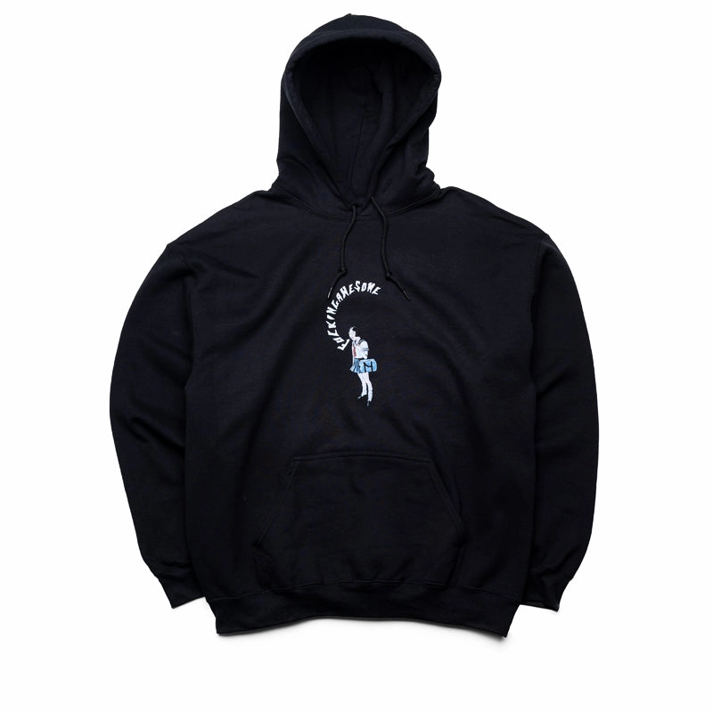 StainRepellentSurface Fucking Awesome Mouth Girl Hoodie - Black