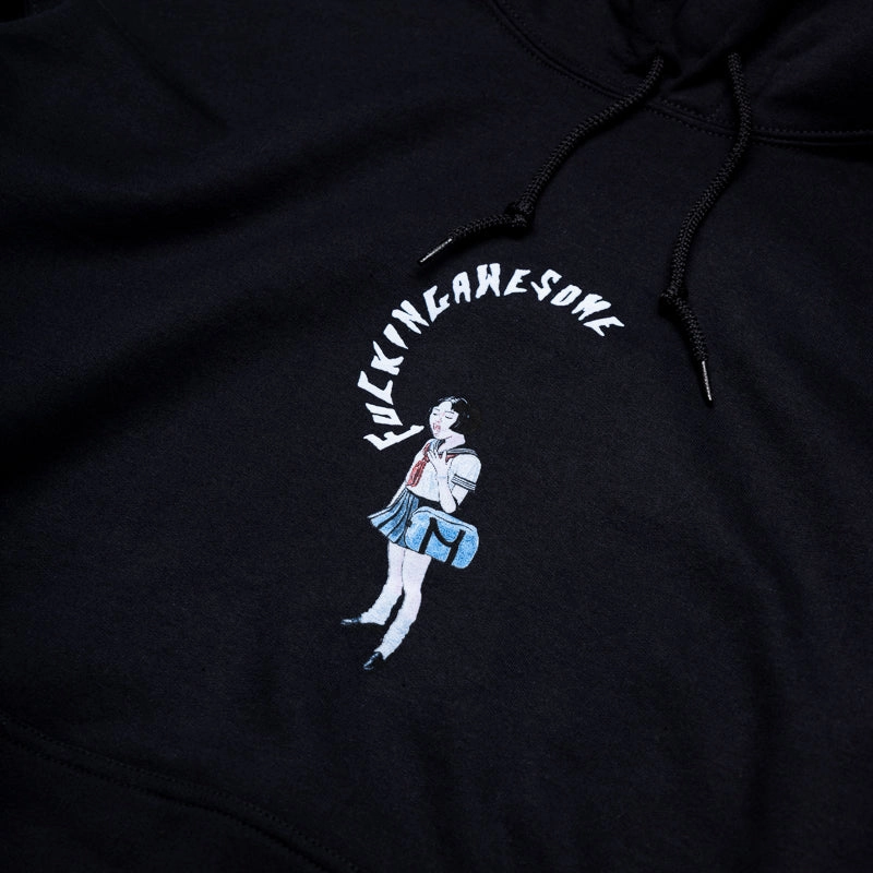 Fucking Awesome Mouth Girl Hoodie - Black Low Care Play Mode