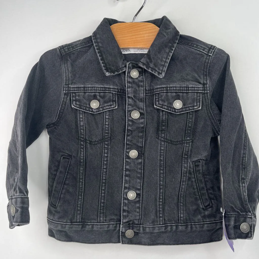 All Ground Puffer Design Size 18-24m: Zara Black Button-Up Jean Jacket