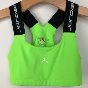 Size 8-10: Jordan Neon Green Youth Sports Bra Casual Youth Casual Children