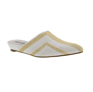 Bellini Festive Women Slip-on In White Multi Woven Sole Neat