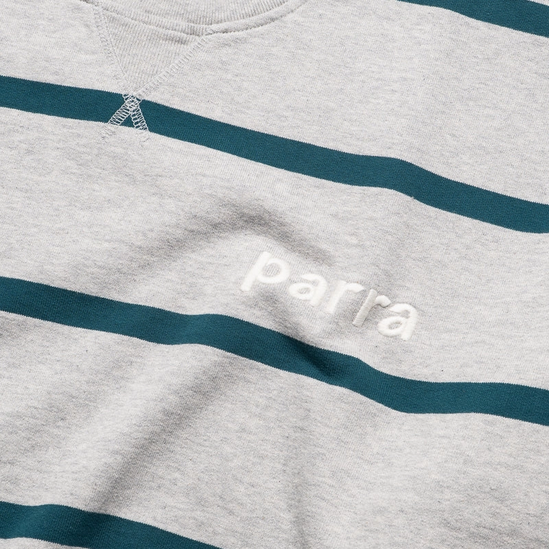 Layered Look Parra Pristine Striper Crew - Heather Grey