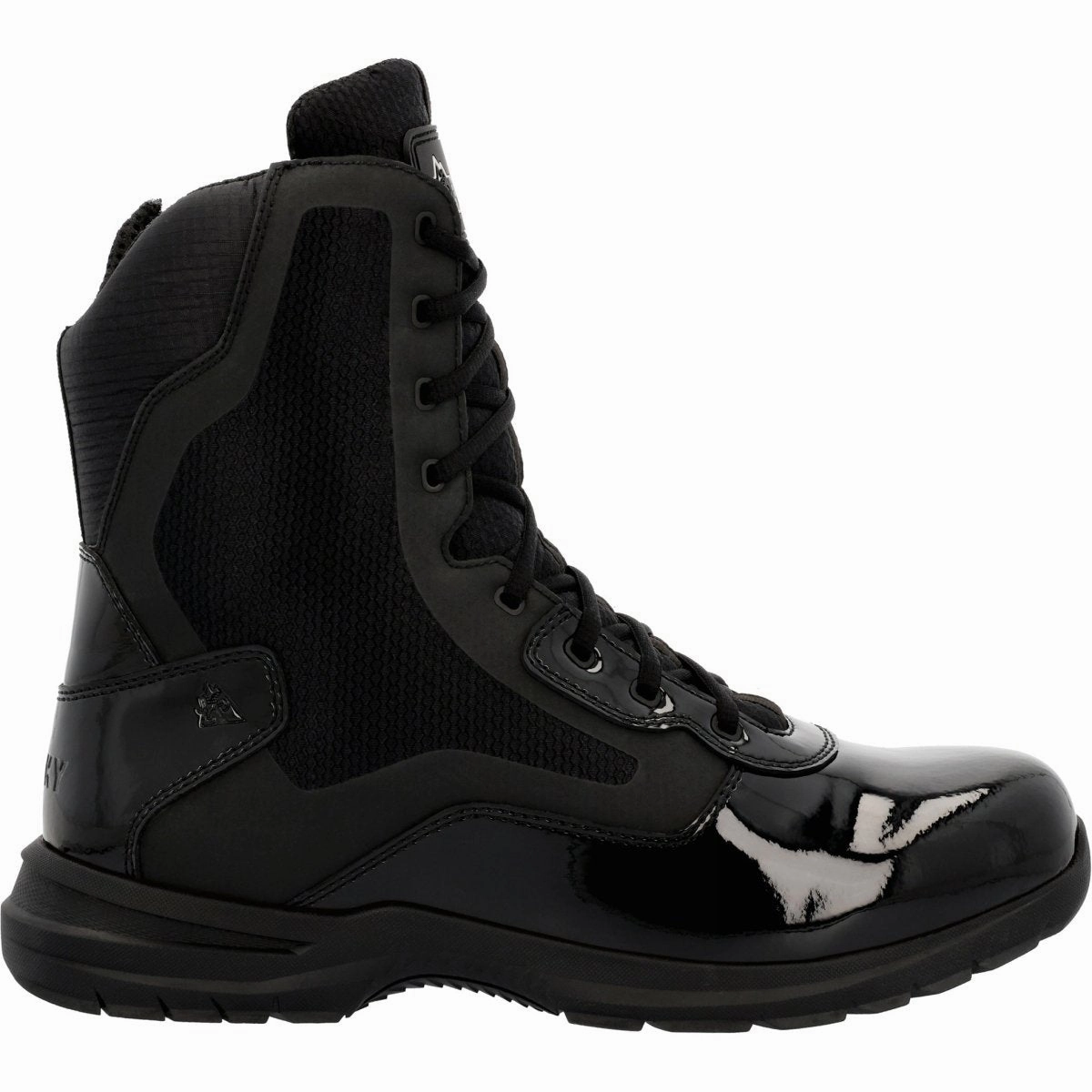 Rocky Cadet 8" Other Men's Side Zip Public Service Boots Rkd0103 In Black Energy Return Core Block Heel