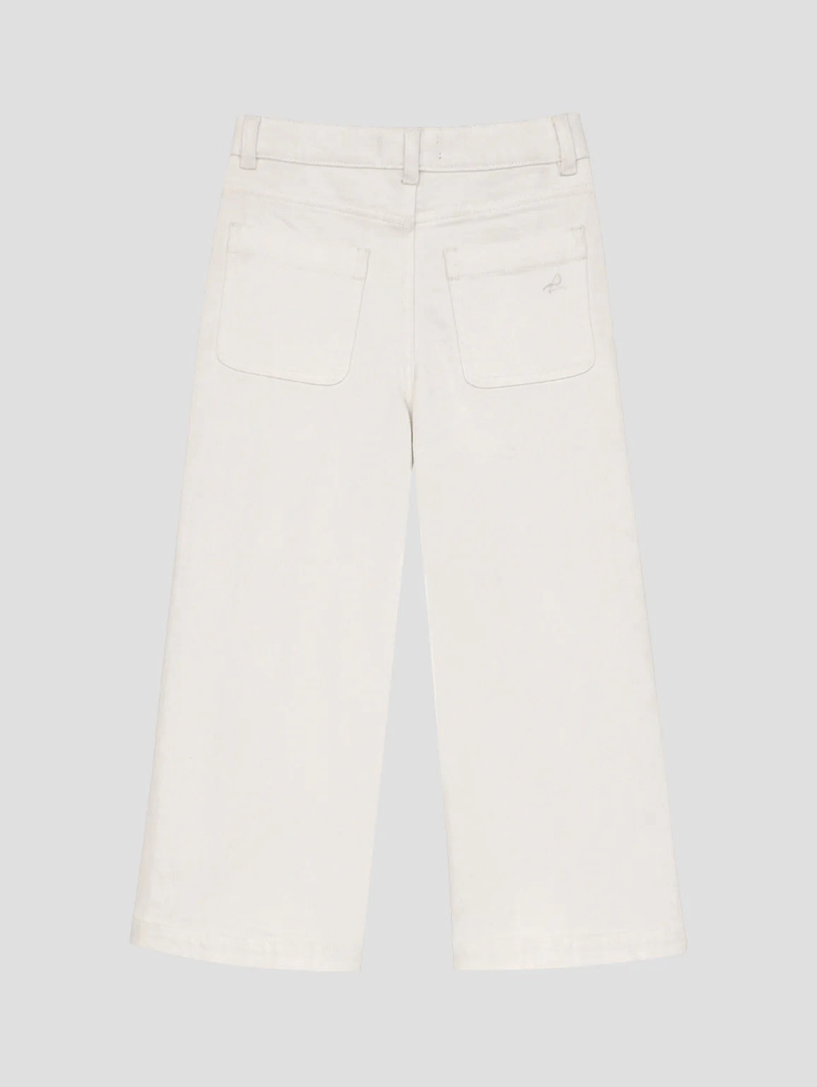 Leather Core Elegant Glow Lily Wide Leg Jeans White