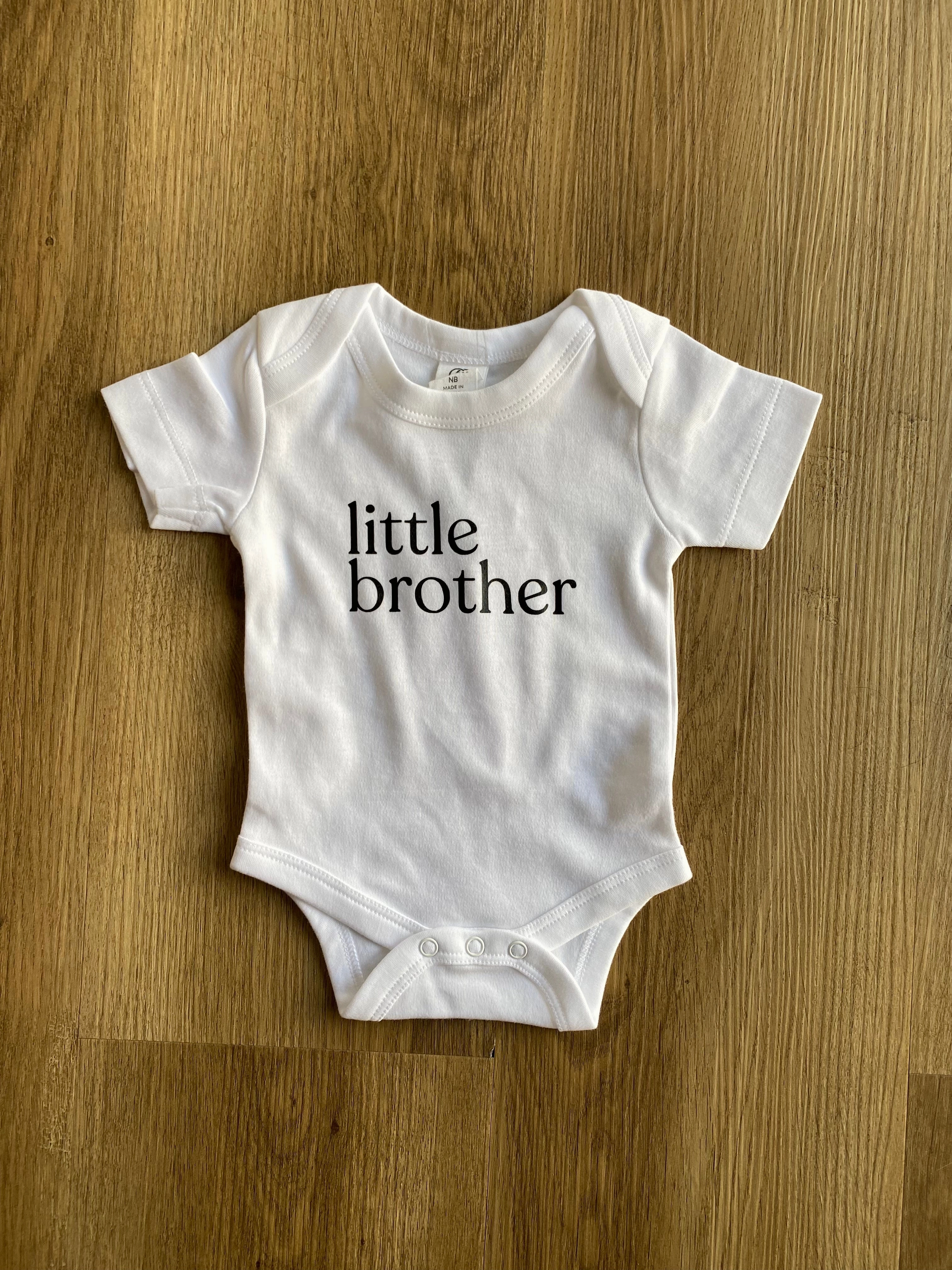 Little Brother Short Sleeve Classic Bodysuit - White Trans Glow