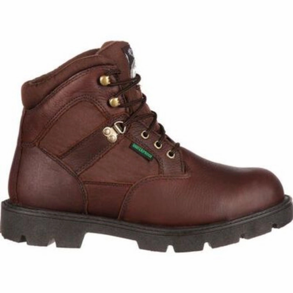 Georgia Boot Homeland Men's Steel Toe Waterproof Work Boots G105 In Brown Breathable Remote Hiking Warehouse Work