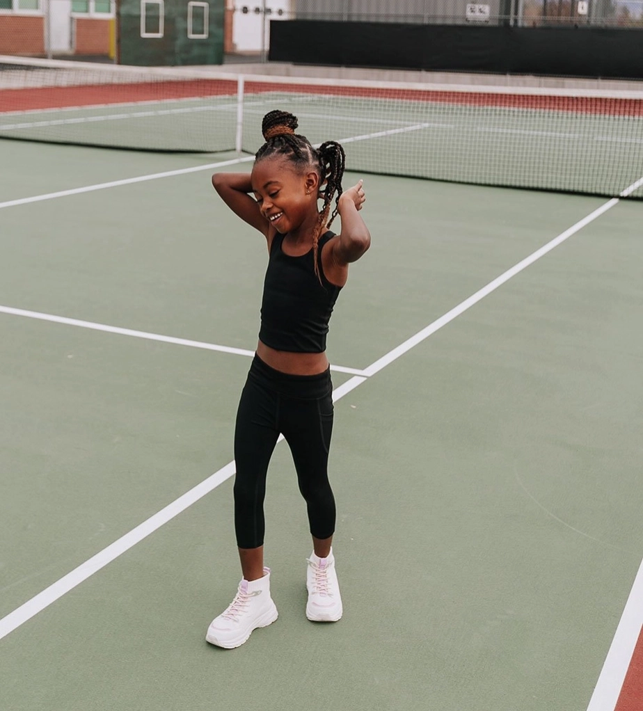 Longline Crop in Black casual sneakers Holiday Ease