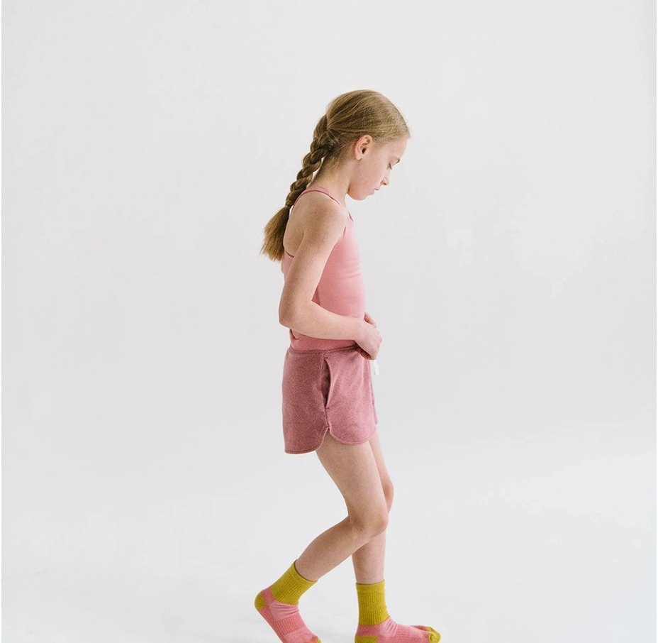 Relaxed trousers Longline Crop in Rose