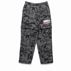 Lost Management Cities x Puma All Over Print Pants - Shadow Gray QuickRelease Closures