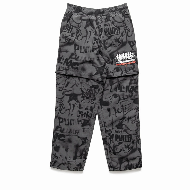 Lost Management Cities x Puma All Over Print Pants - Shadow Gray QuickRelease Closures