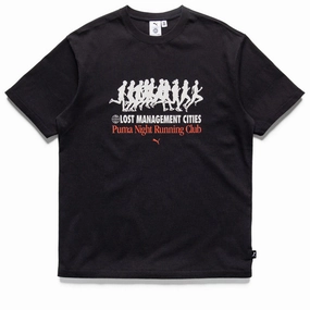 Lost Management Cities x Puma Graphic Tee - Black hypoallergenic material Geometric Print