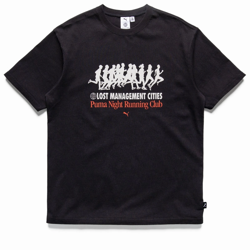 Lost Management Cities x Puma Graphic Tee - Black hypoallergenic material Geometric Print