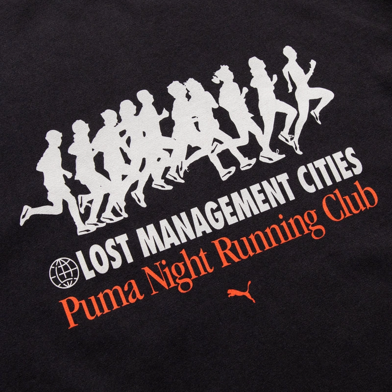 Curved Hemline Lost Management Cities x Puma Graphic Tee - Black