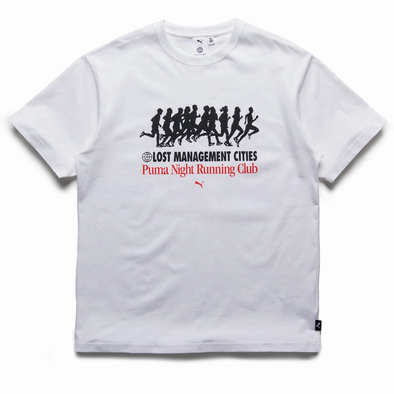 Lost Management Cities x Puma Graphic Tee - White Light Flex Layered Comfort