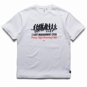 Lost Management Cities x Puma Graphic Tee - White Minimalist Aesthetic