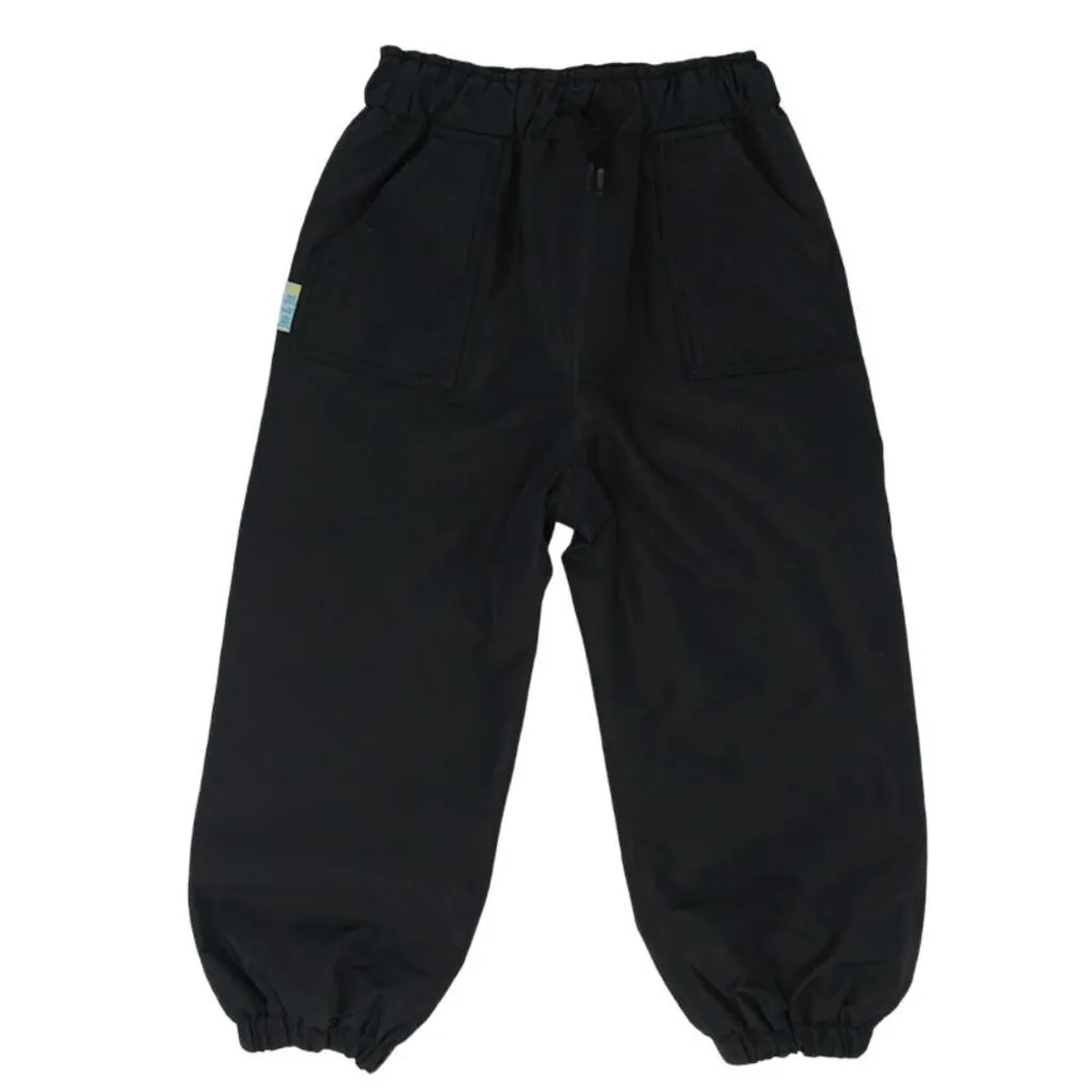 Size 3: Jan & Jul BLACK Puddle-Dry Rain Pants NEW Weekend Wear ExpandableSidePanels