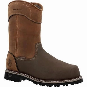 Georgia Boot Brute Men's Composite Toe Waterproof Work Boots Gb00644 In Brown Comfort Fit