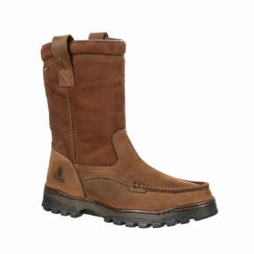 Easy Entry Light Weight Rocky Outback Men's GORE-TEX? Waterproof Wellington Boots Rks0255 In Brown