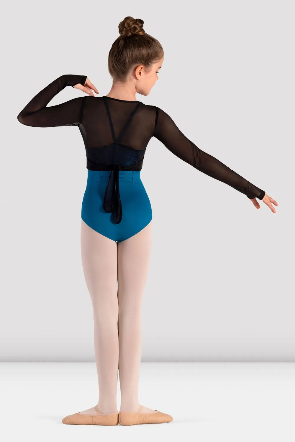 Girls Henny Mesh Wrap Top museum Temperature Regulation Tech