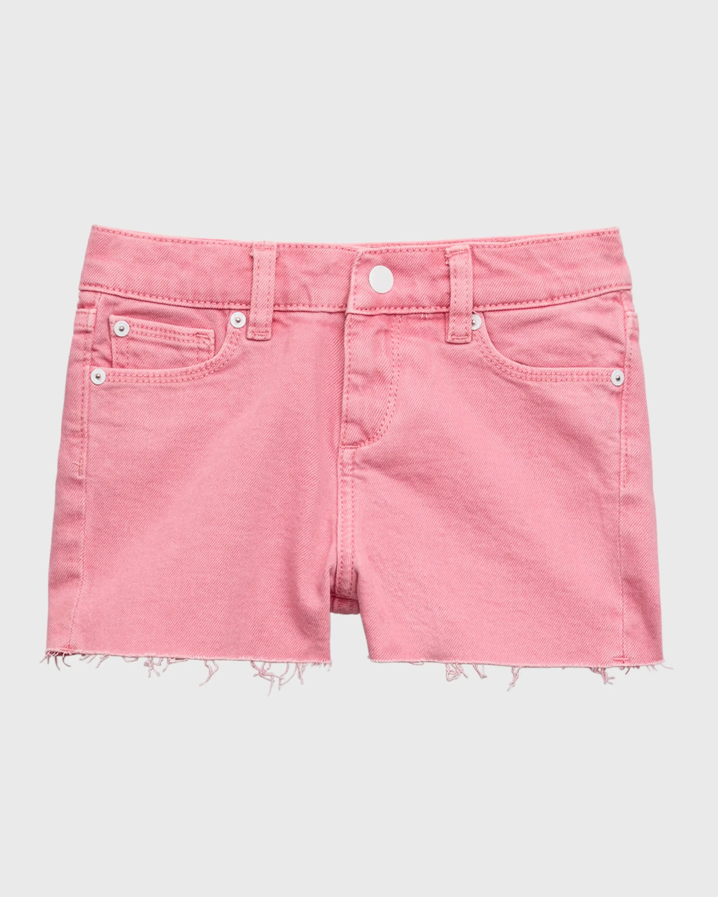 Lucy Shorts: Cut Off - Flamingo Strong Denim NoSlipWaistband