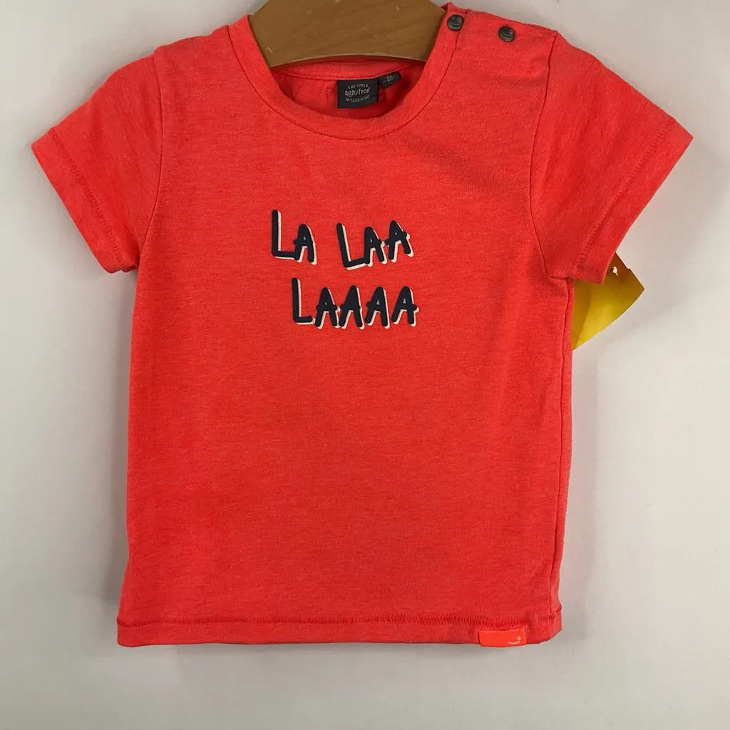 Breathable Size 9m: Baby Face Red "lalala" T-Shirt