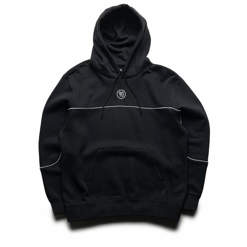 SmoothFinish Relaxed Style Nike Club Total 90 Soccer Pullover Hoodie - Black/White