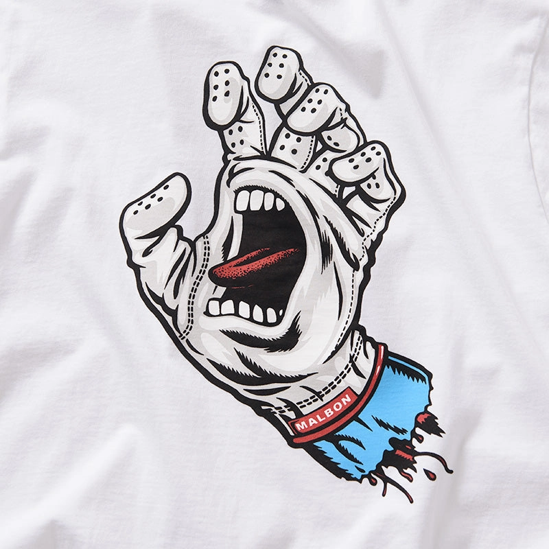 Everyday Fashion Light Pants Malbon Golf x Santa Cruz Bermuda Screaming Hand Tee - White