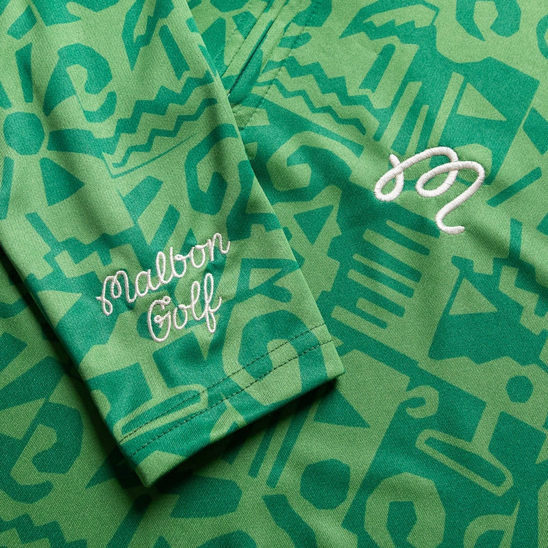 Winner Vibe Malbon Golf Capo Performance Quarter Zip - Kelly Green