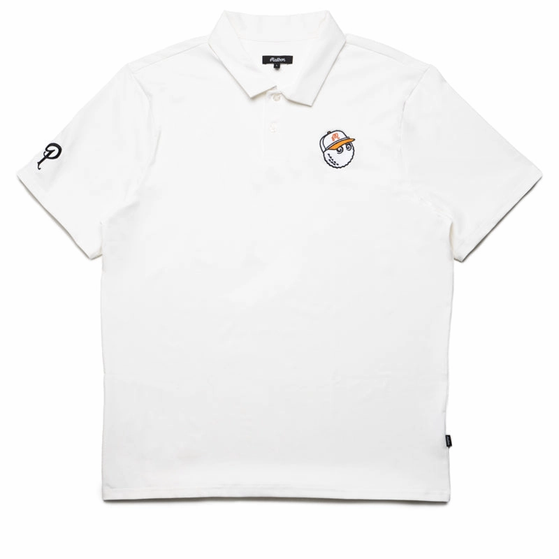 Malbon Golf Evergreen Performance Pique Polo - White Leader Core