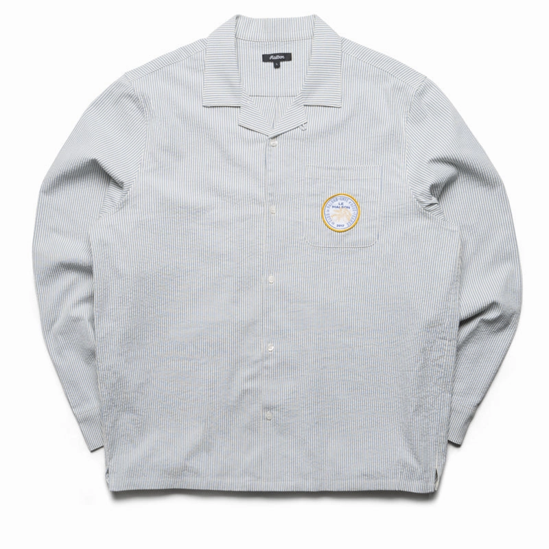 Modern Outfit Malbon Golf Saint Tropez Seersucker L/S Shirt - Blue