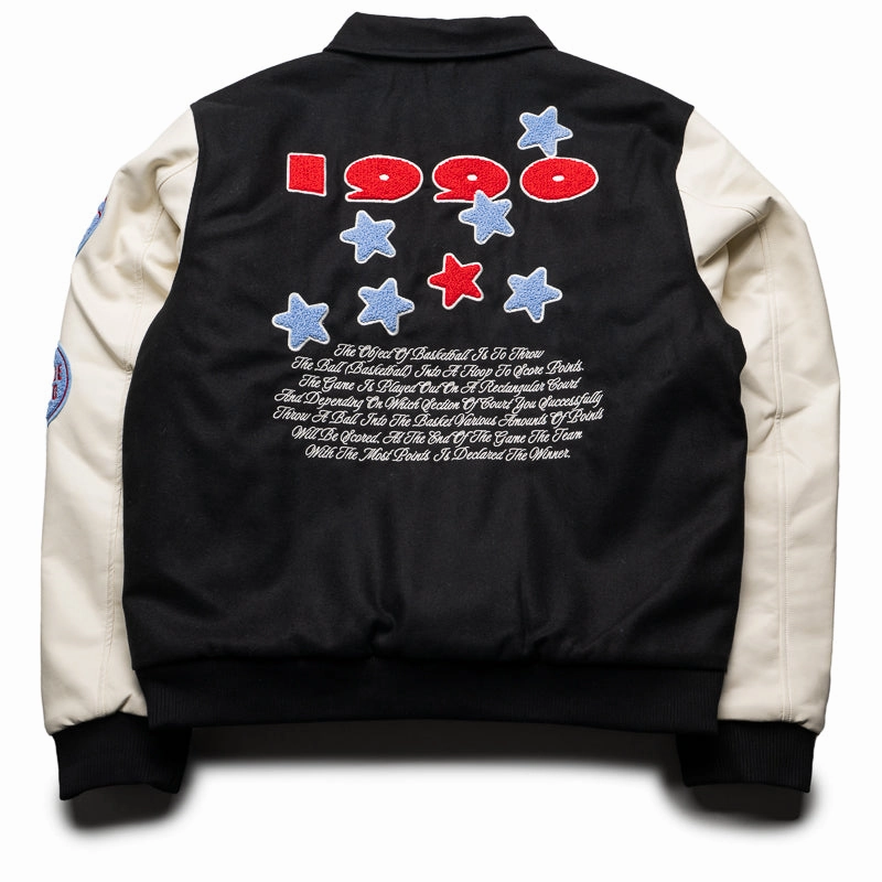 Royal Ease DoubleLayeredEdging Market 1990 Varsity Jacket - Multi