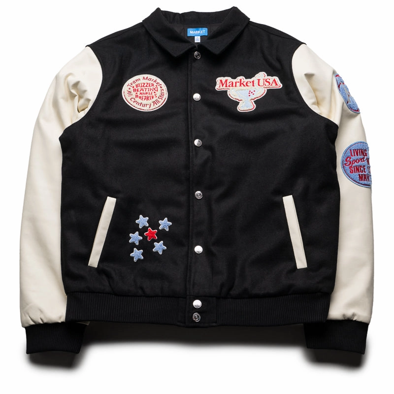 QuickReleaseClosure FormFitting Cut Market 1990 Varsity Jacket - Multi