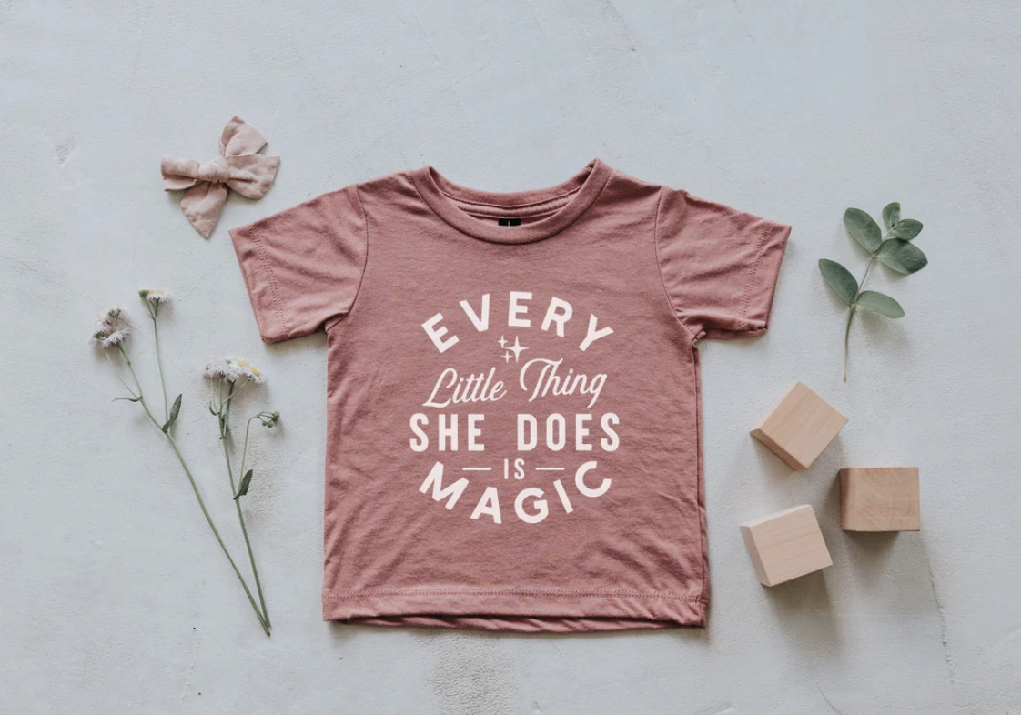 Basic Core NonChafe Mauve Every Little Thing She Does is Magic Tee
