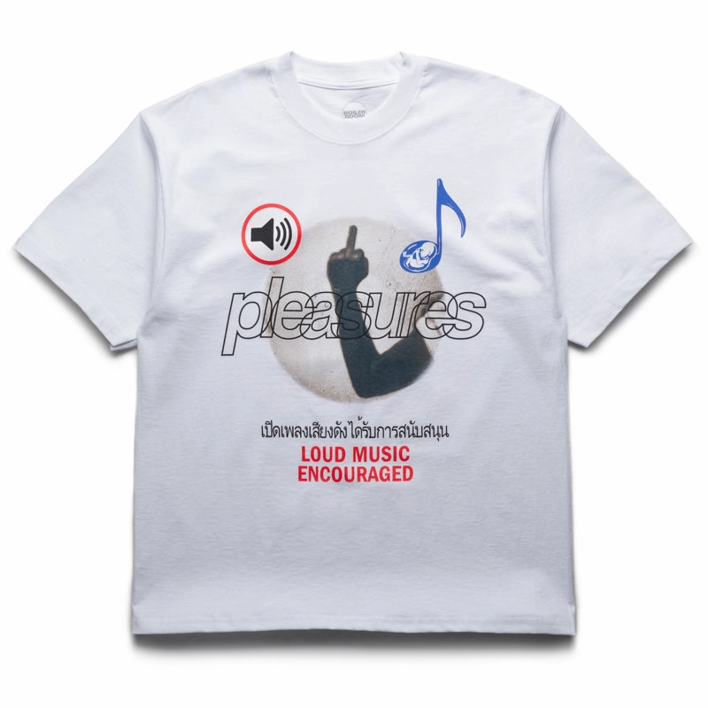 Pleasures Loud Music Tee - White Heart Glow Timeless Wear