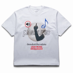 Pleasures Loud Music Tee - White Heart Glow Timeless Wear