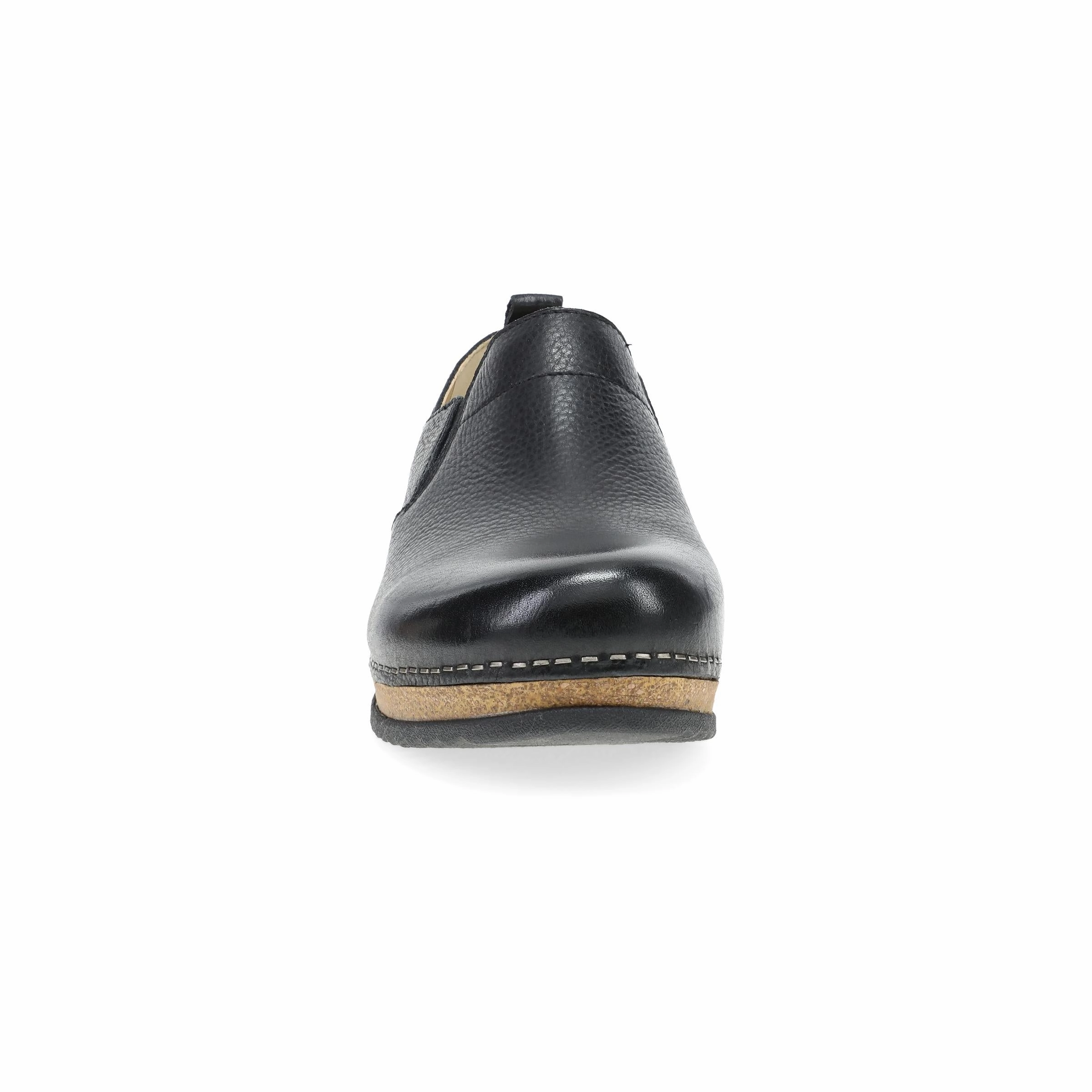 Meara Black Waxy Milled Flexible Sole Soft Cushioning