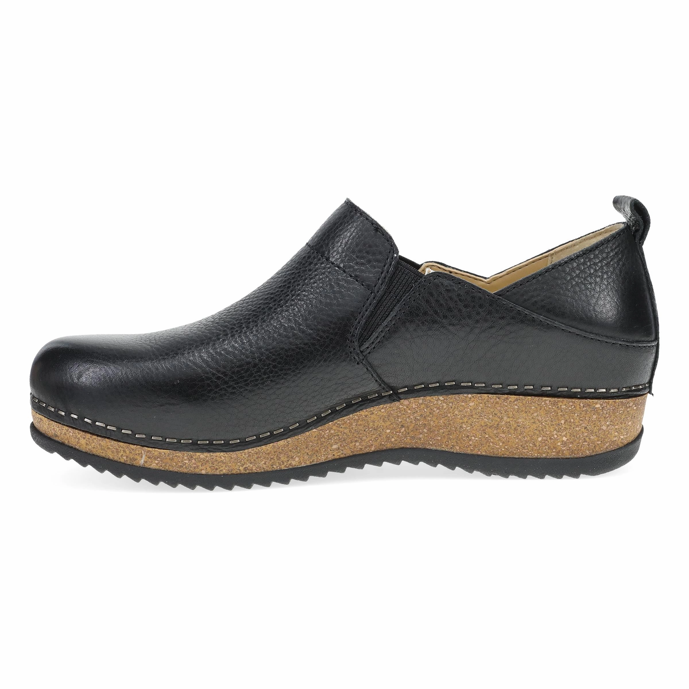 Meara Black Waxy Milled Anti Fatigue Midsole Adaptive Footbed
